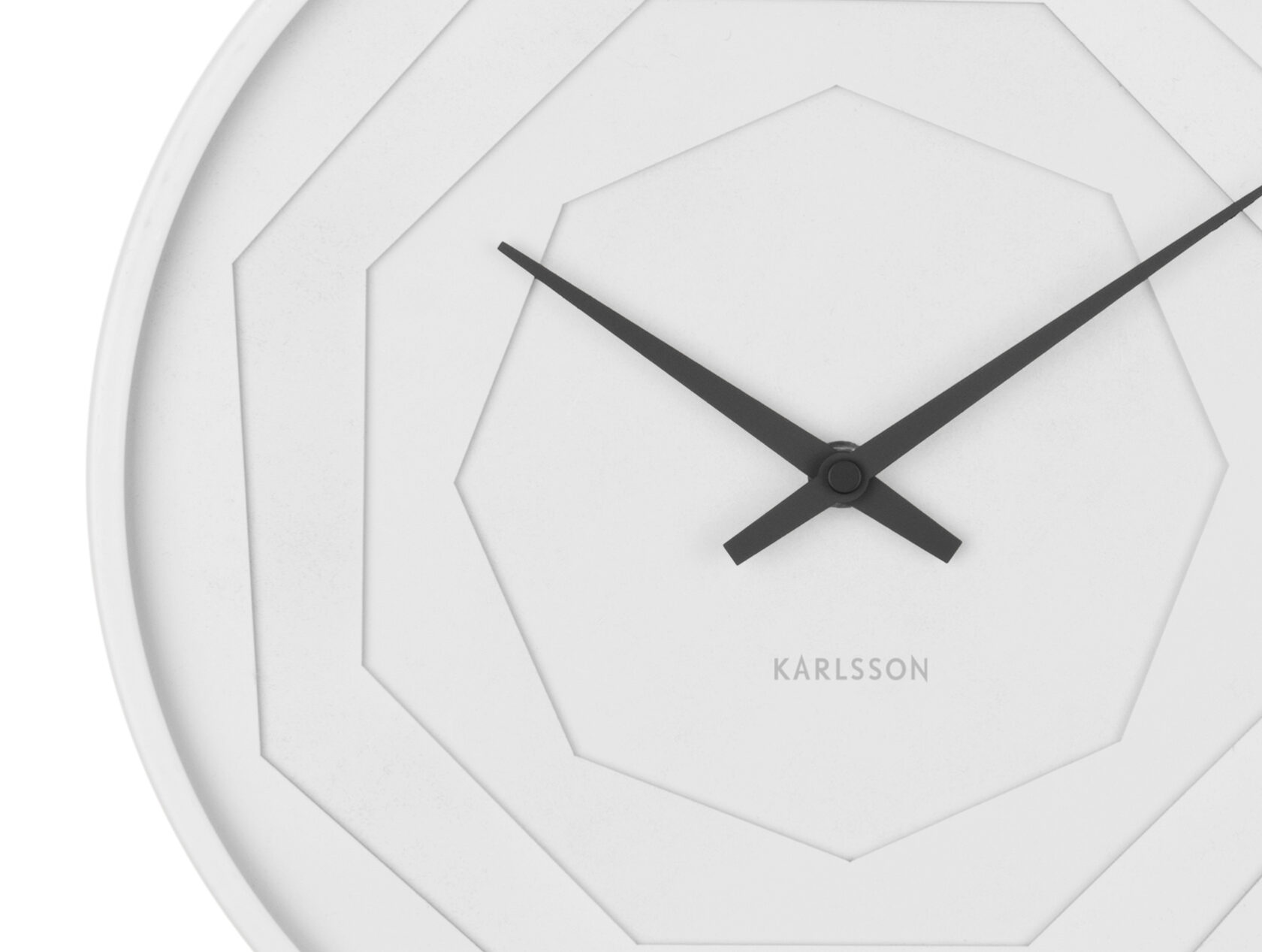 Часы настенные Karlsson LAYERED ORIGAMI, пластик, белый 30х30х4,5 см, бесшумный механизм, батарейка вид 4