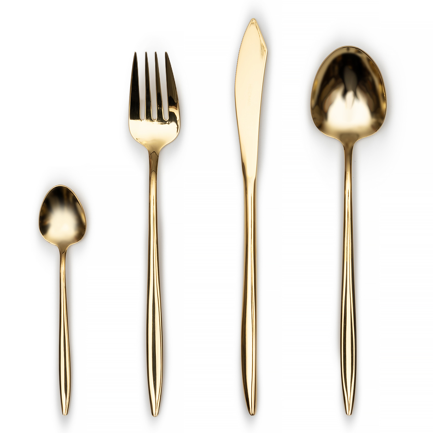 GRACE GOLD 24K 139 Набор столовых приборов Herdmar, сталь 18/10, покрытие золото 24К, 24 шт. вид 2