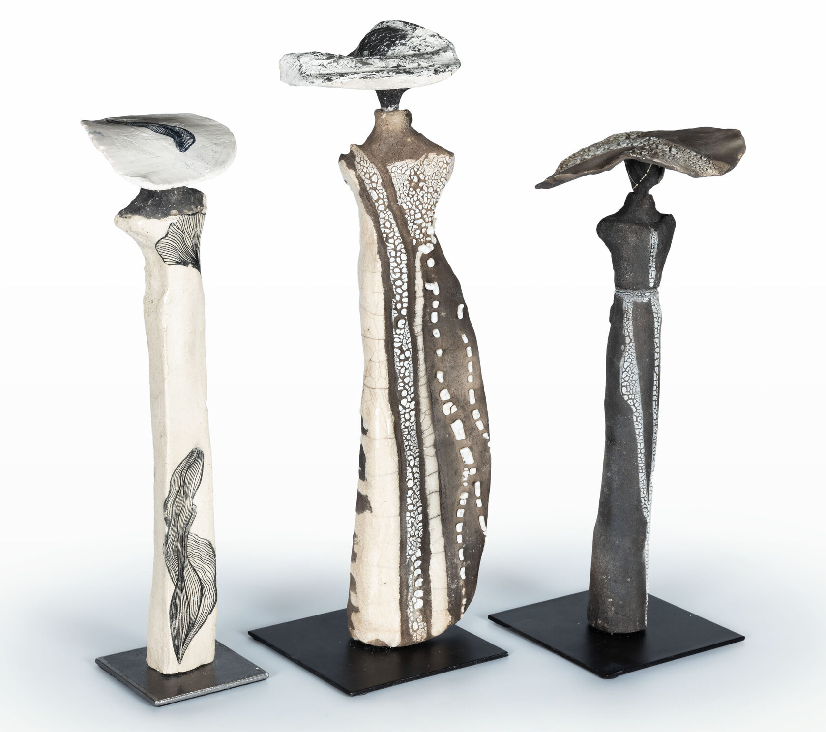 DRAPEEФигура женщины, керамика, японская техника Raku, 40 см вид 3