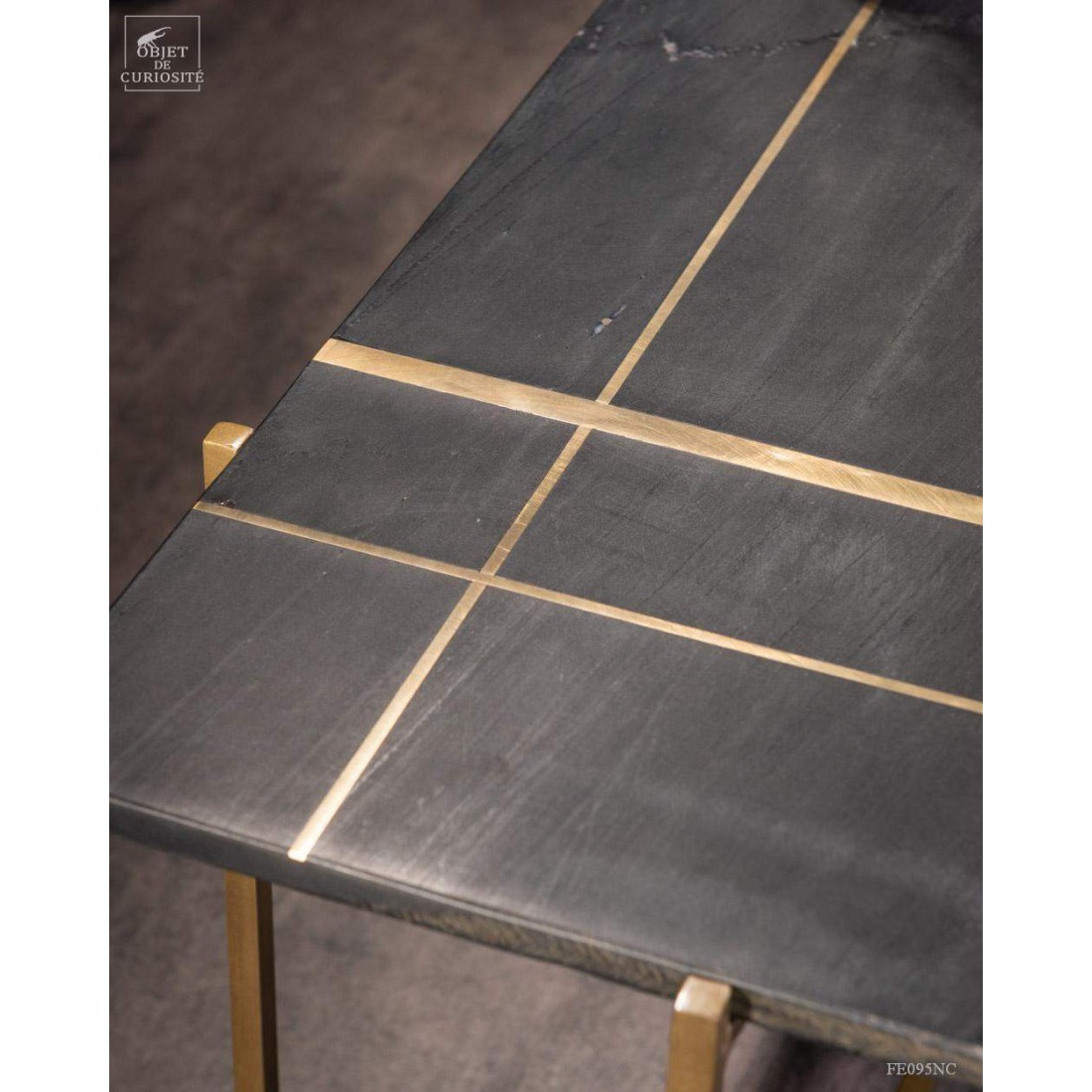 Coffee tableЖурнальный столик 93х42 Н40 см, металл, мрамор вид 2