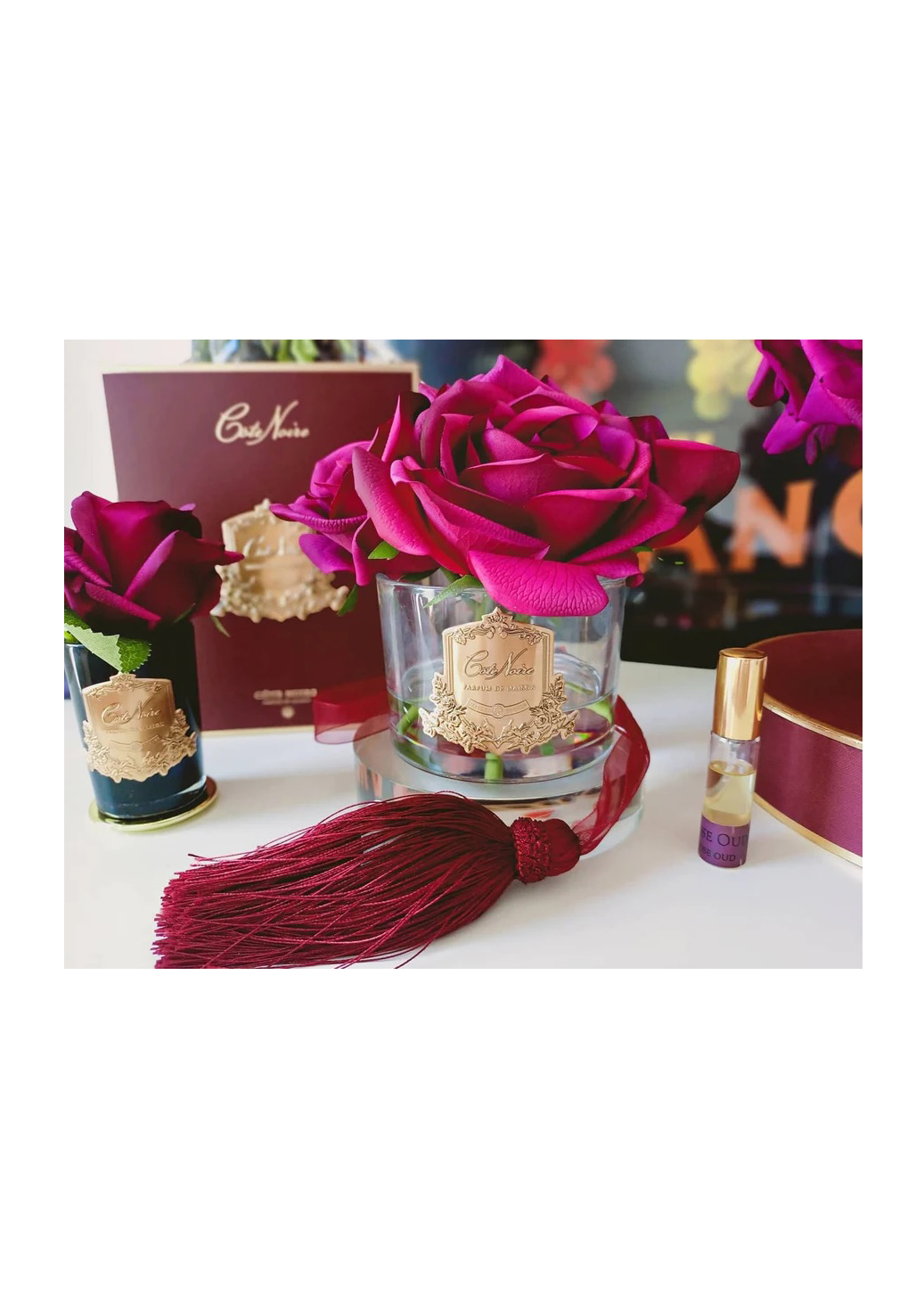 FIVE ROSE Carmine red Букет из 5 роз ароматизированный, цвет красный, прозрачная ваза, 1 спрей 15 вид 2