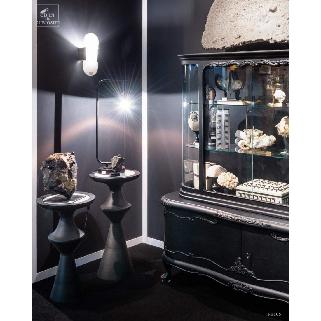 Side table (S)Столик диам 37,5 Н 65 см металл, мрамор вид 2