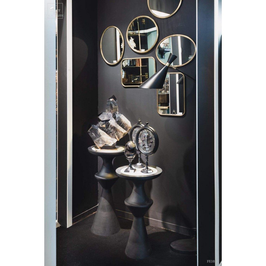 Side table (S)Столик диам 37,5 Н 65 см металл, мрамор вид 3