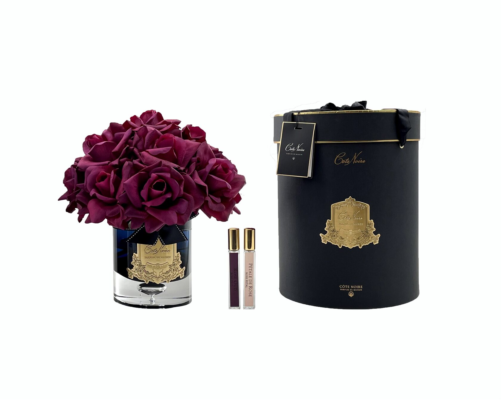 GRAND BOUQUET black glass carmine redБольшой букет роз, 2 спрея по 10 мл, черная ваза, крас вид 5