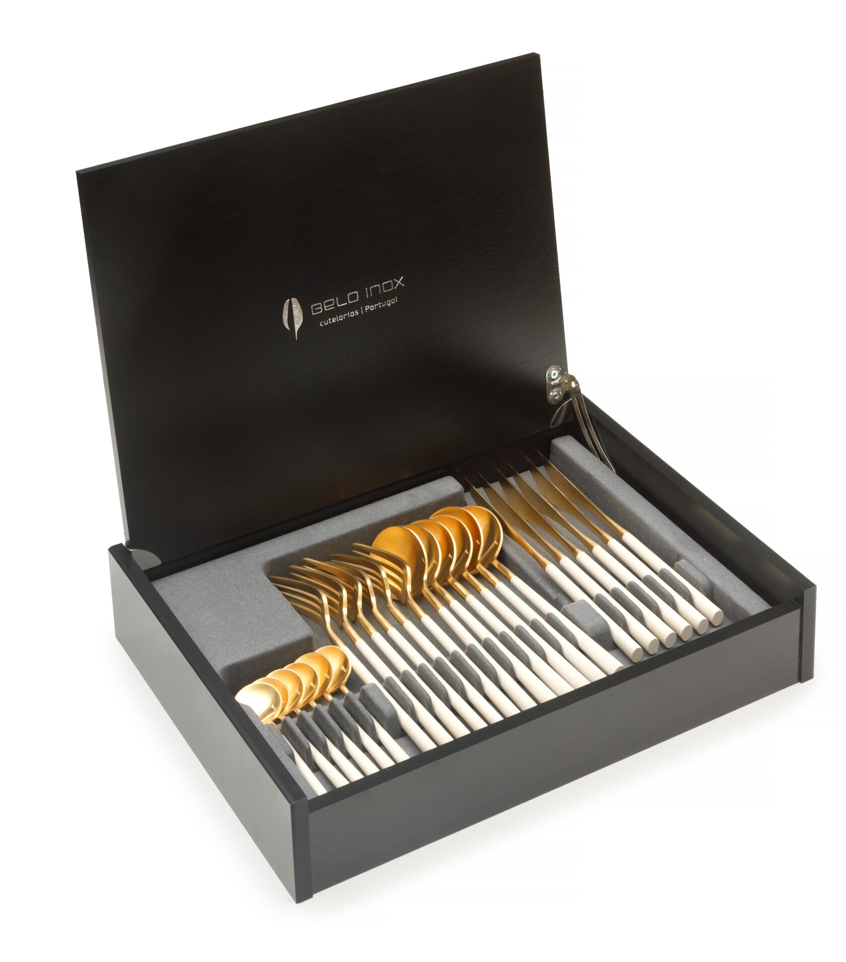 NEO IVORY GOLD 45столовые приборы, сталь 18/10, бежевый, золото 24К, 24 шт. (6 ложек + 6 вилок + 6 вид 3