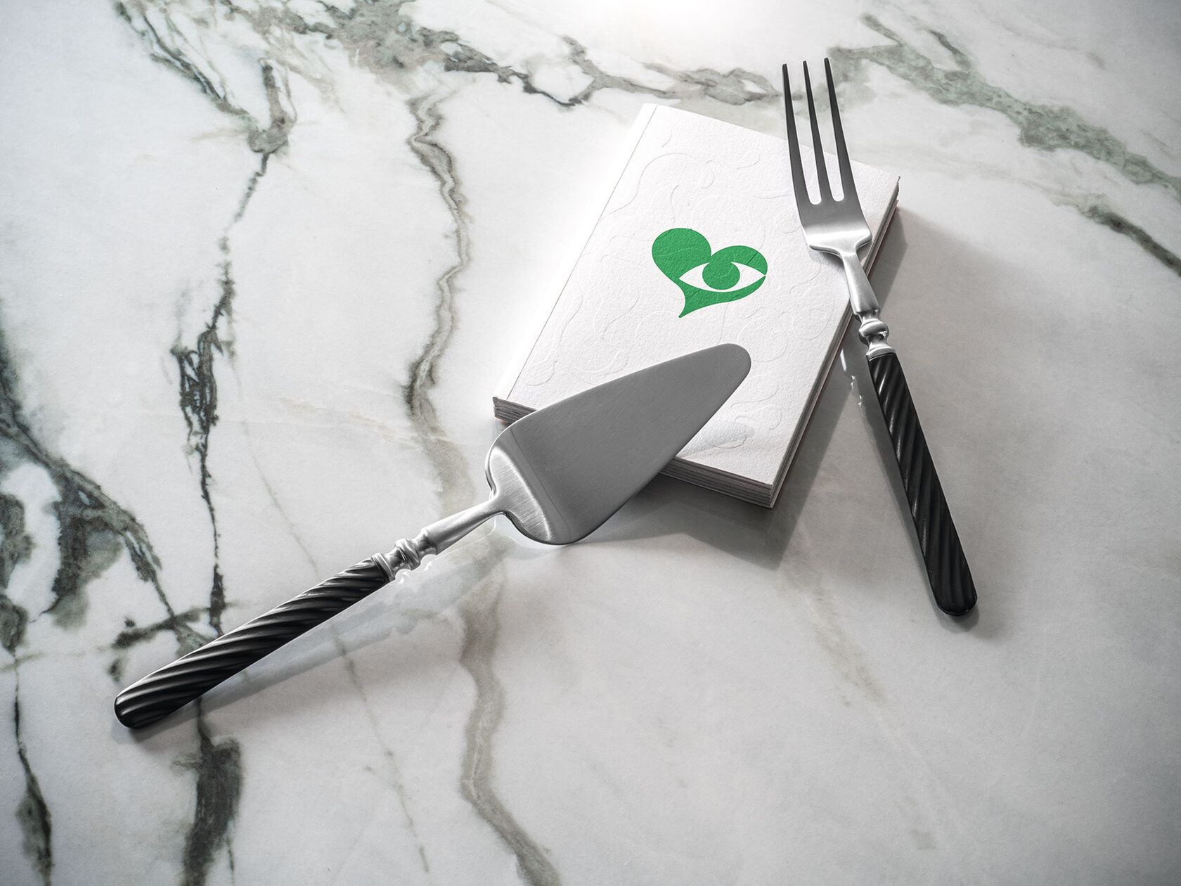 Набор столовых приборов Herdmar SOBOR MAT BLACK 140, сталь 18/10, ручка черная матовая 24 шт. вид 3