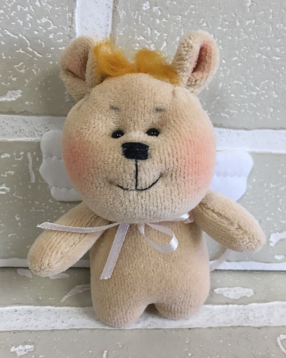 Медвежонок Ангел-кроха (14*10)Авторская игрушка для интерьера