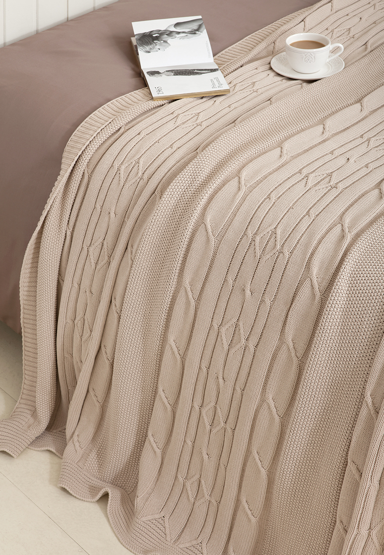 Плед "LUX 40" Хлопок 100%, р-р: 220 x 240см, цвет: пудра тон 02 вид 2