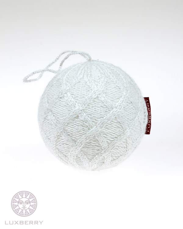 Декоративный шар "Snowberry", цвет: белый/серебро