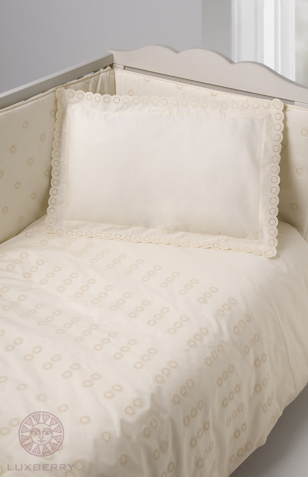 Детское постельное белье "КРУЖОЧКИ", р-р: 100x140+40х60+125х70х20см, цвет: бежевый вид 2