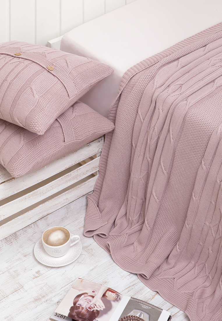 Плед "LUX 40" Хлопок 100%, р-р: 220 x 240см, цвет: пудра тон 03 вид 2