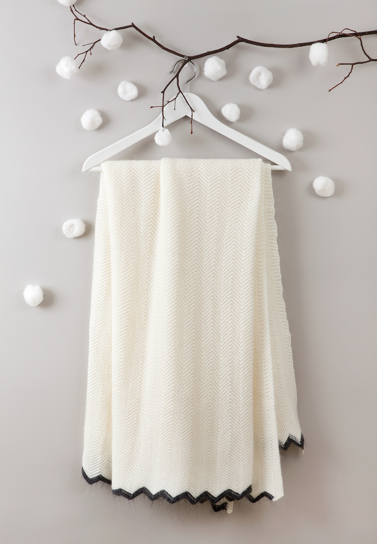 Плед "Imperio 293", р-р: 130 х 170см, цвет: белый/темно-серый вид 2