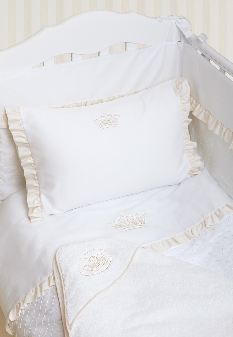 Чехол для бортика "QUEEN", белый/бежевый вид 2