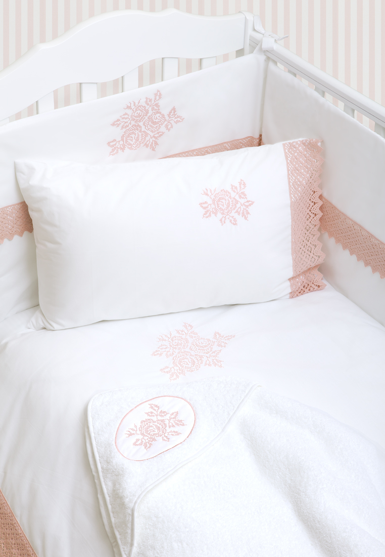 Чехол для бортика "ROSE", белый/розовый вид 2