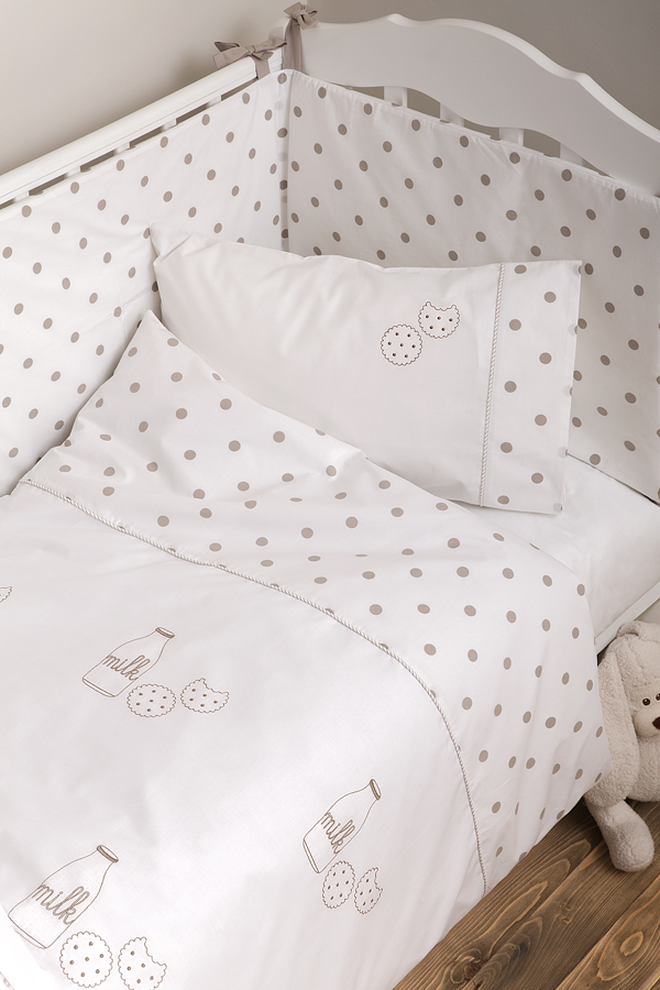 Чехол для бортика "YUMMY", белый/бежевый