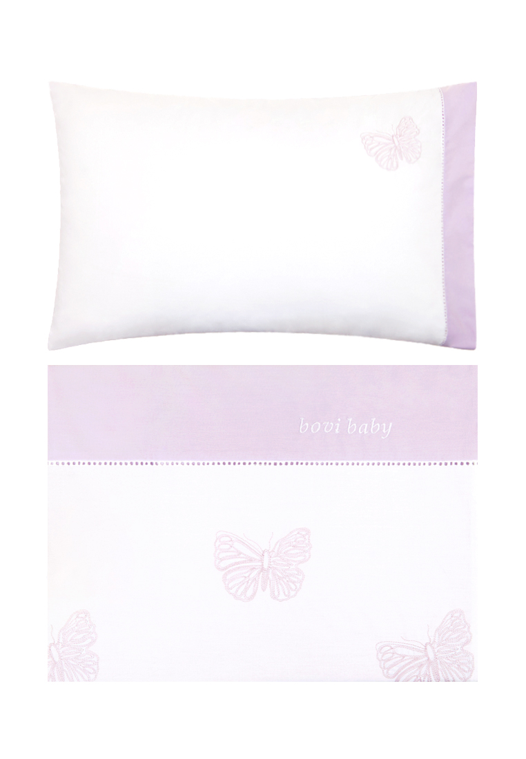 Детское постельное белье "БАБОЧКИ", белый/лаванда