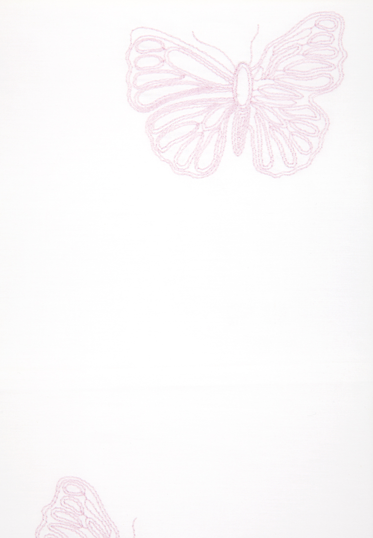 Чехол для бортика "БАБОЧКИ", белый/лаванда вид 4