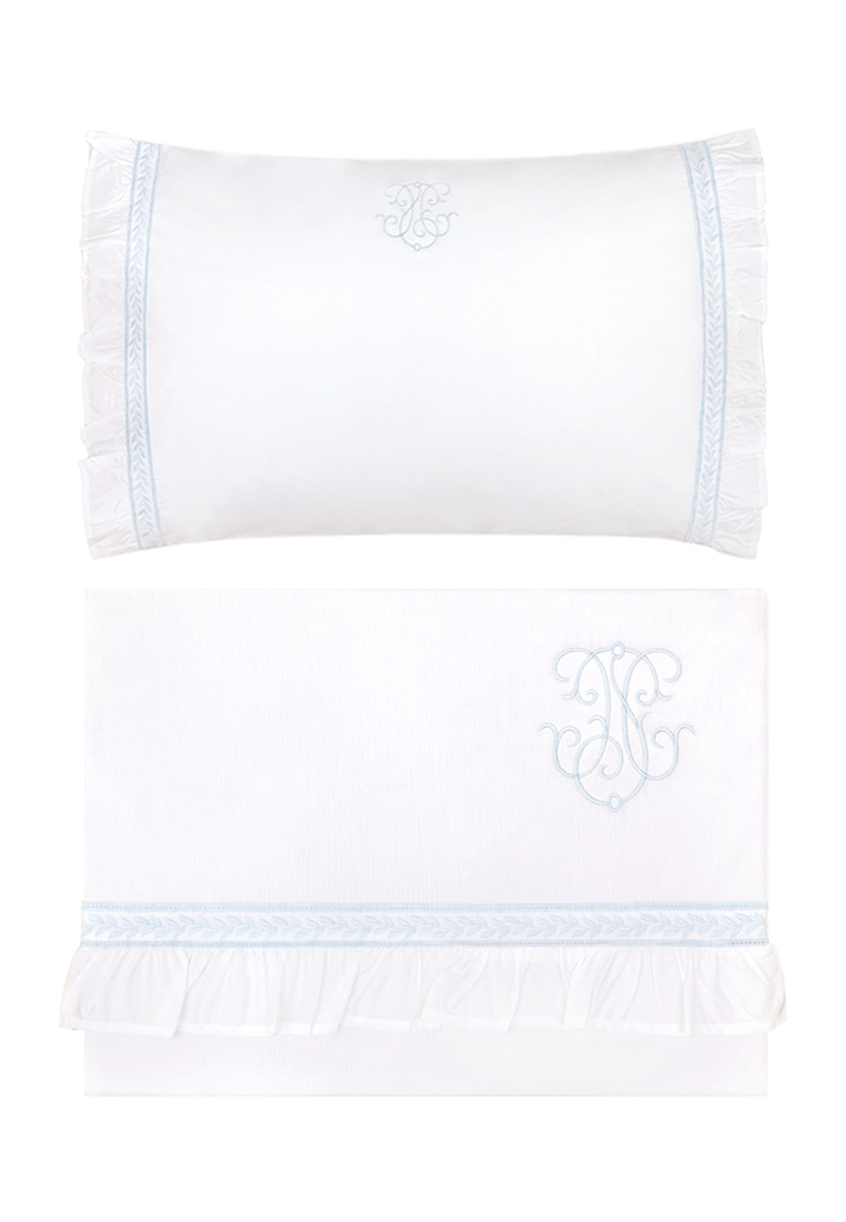 Чехол для бортика "ВЕНЗЕЛЬ", белый/голубой