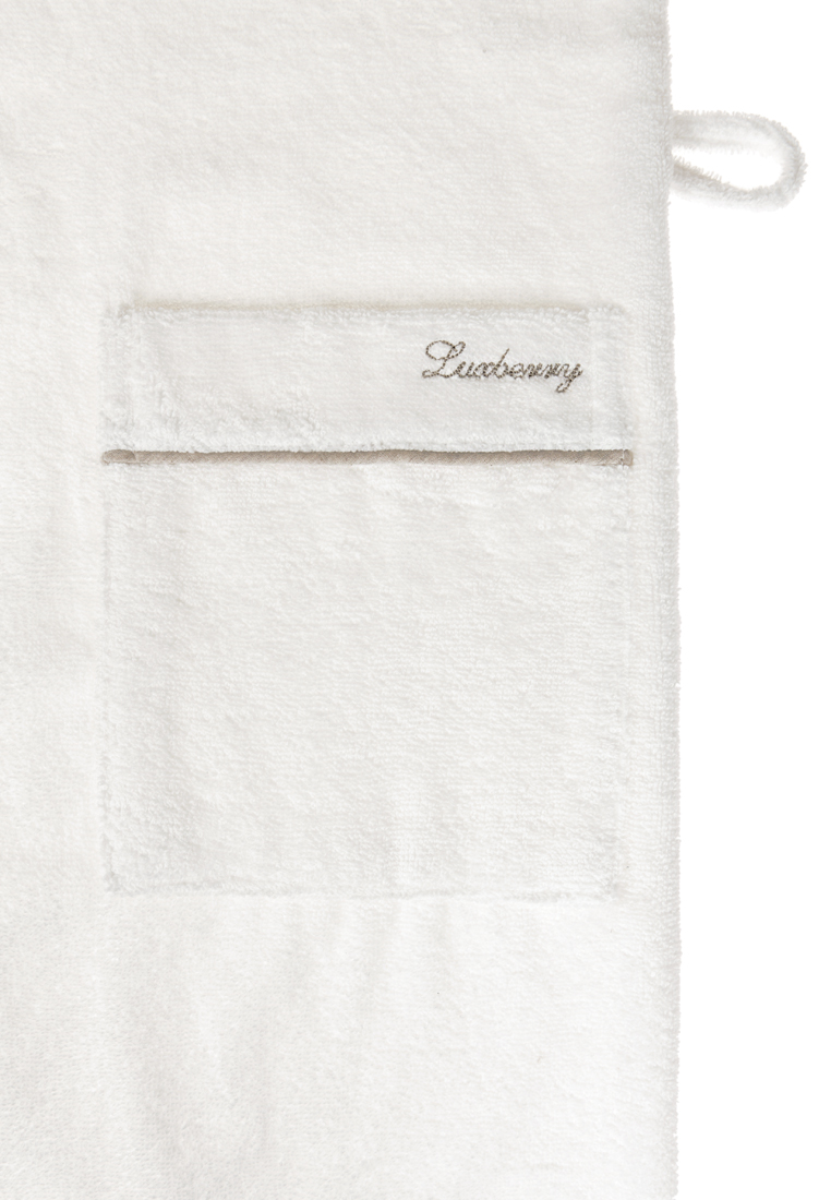 Халат "Basic", белый/натуральный вид 4