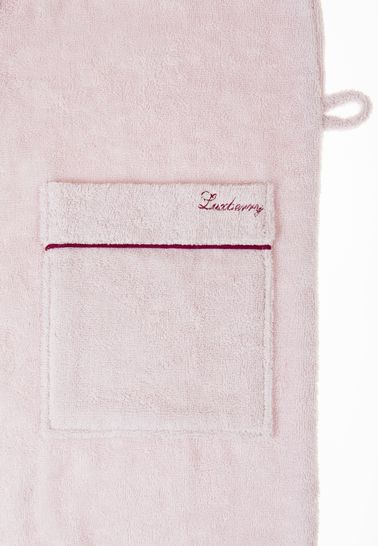 Халат "Basic", розовая пудра/бордовый вид 2