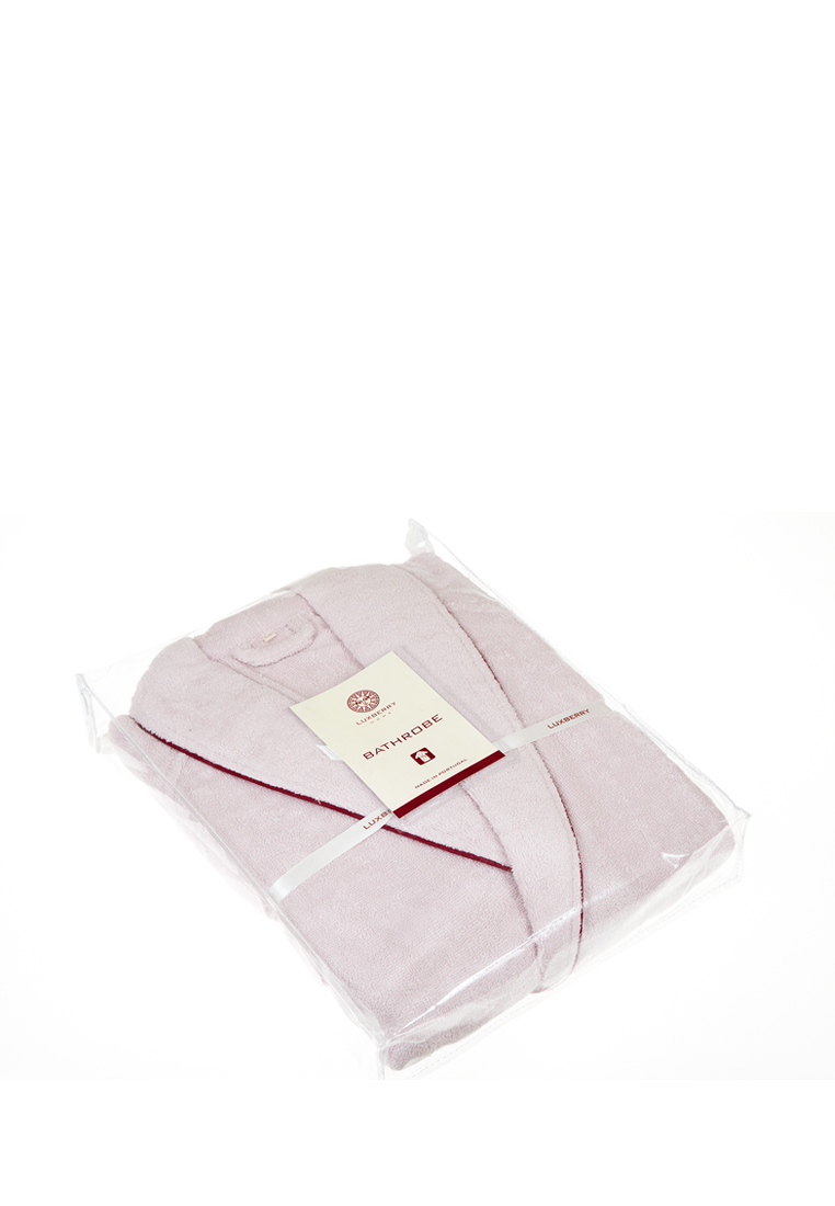Халат "Basic", розовая пудра/бордовый вид 3
