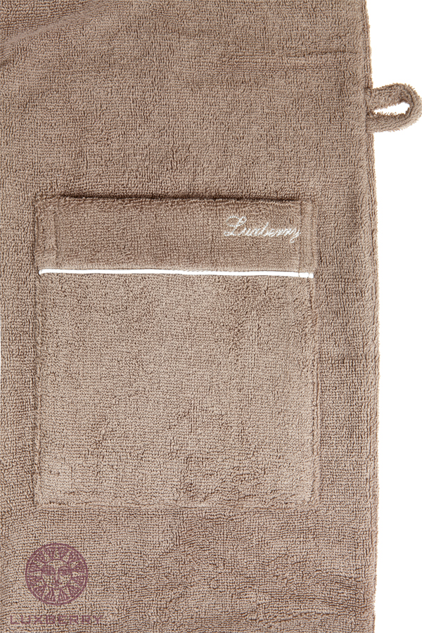 Халат "Basic", табачный/белый вид 3