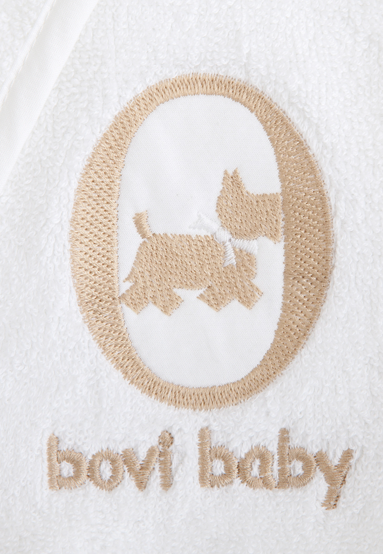 Халатик "СОБАЧКИ", белый/бежевый вид 3