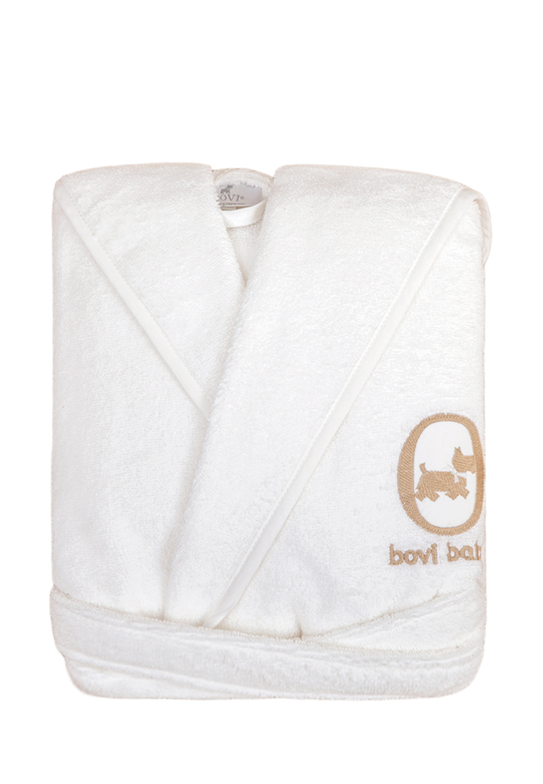 Халатик "СОБАЧКИ", белый/бежевый вид 2