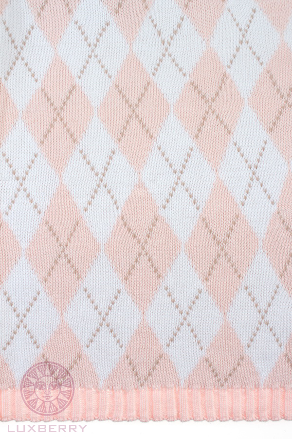 Плед детский "Imperio 252", розовый/белый/бежевый вид 2