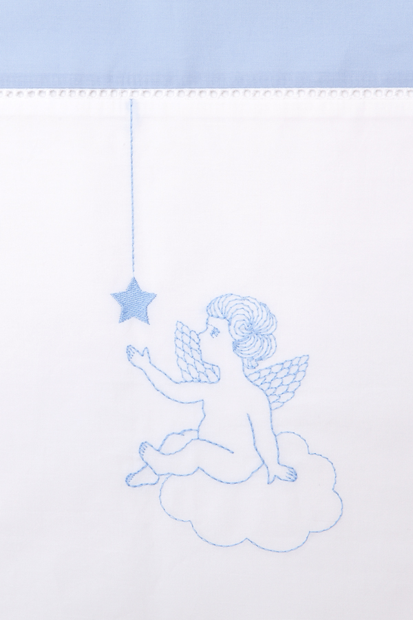 Чехол для бортика "ANGELS", белый/голубой