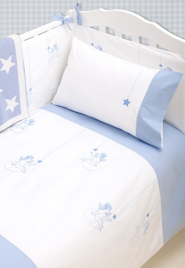 Чехол для бортика "ANGELS", белый/голубой вид 2