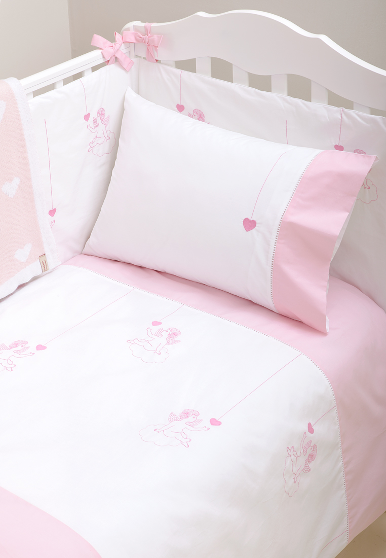 Чехол для бортика "ANGELS", белый/розовый вид 2