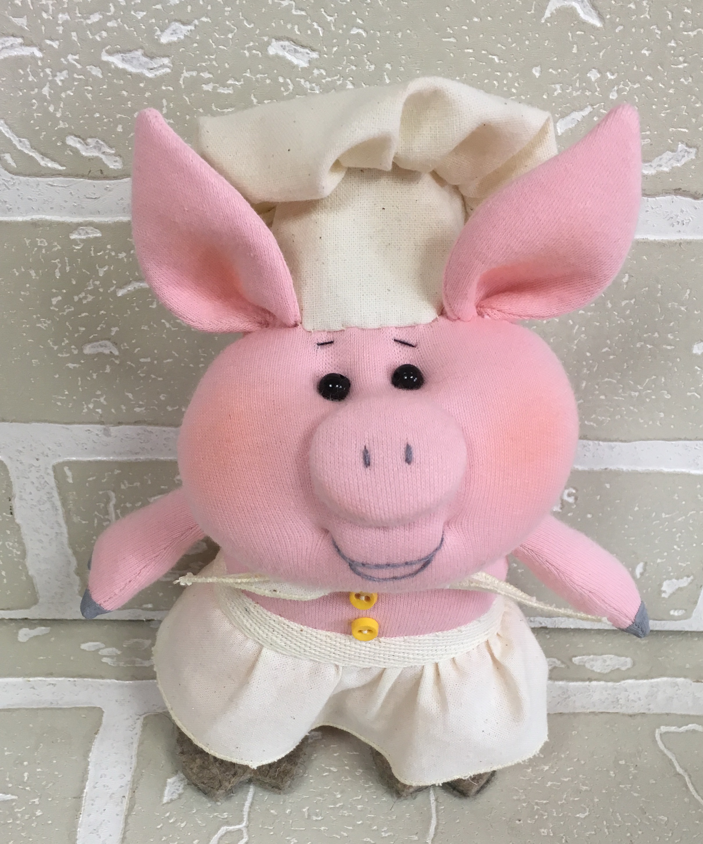 Поросенок Поваренок (19*14) Авторская игрушка для интерьера