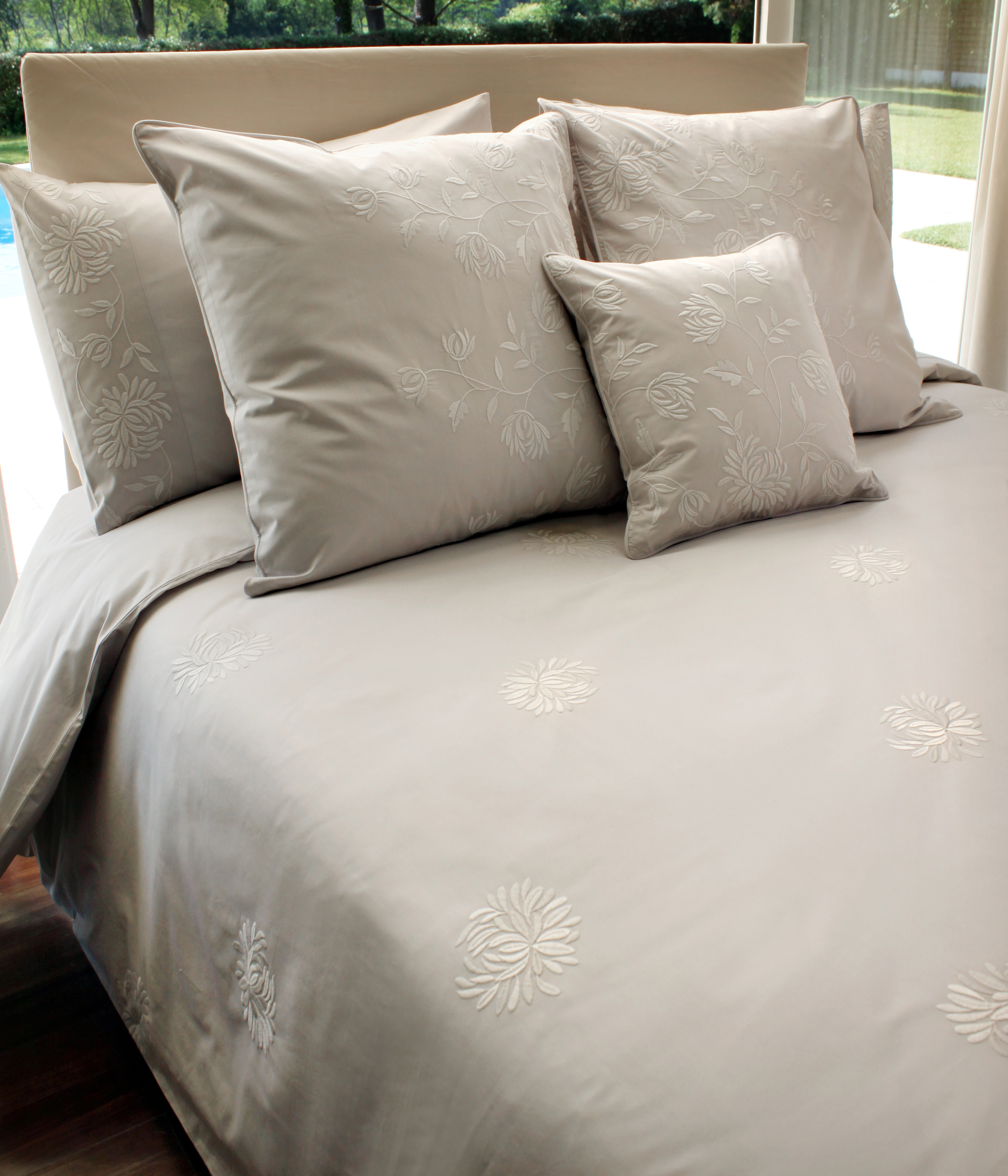 Пододеяльник "HORTENSIS", перкаль, р-р: 220х240см, цвет: серо-бежевый