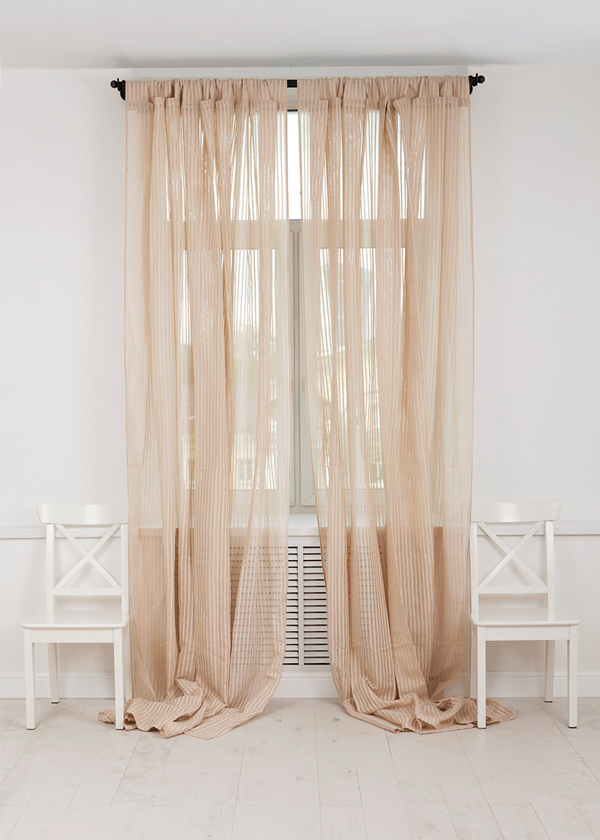 Шторы на петлях "CURTAIN LINE",  р-р: 250х310, экрю