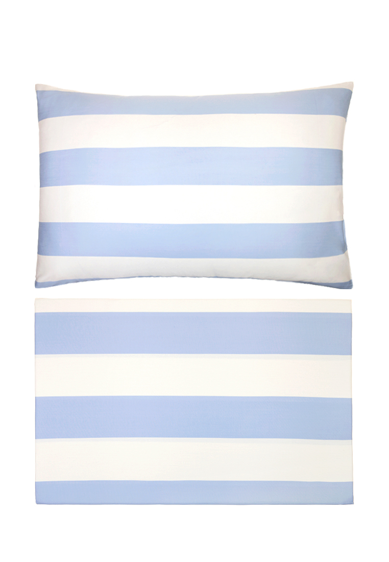 Комплект  постельного белья WEEKEND сатин, голубой/экрю