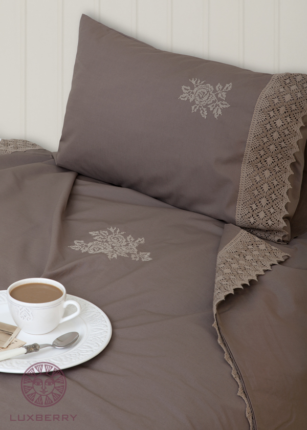 Пододеяльник ROSE, Хлопок 100%, перкаль, молочный шоколад