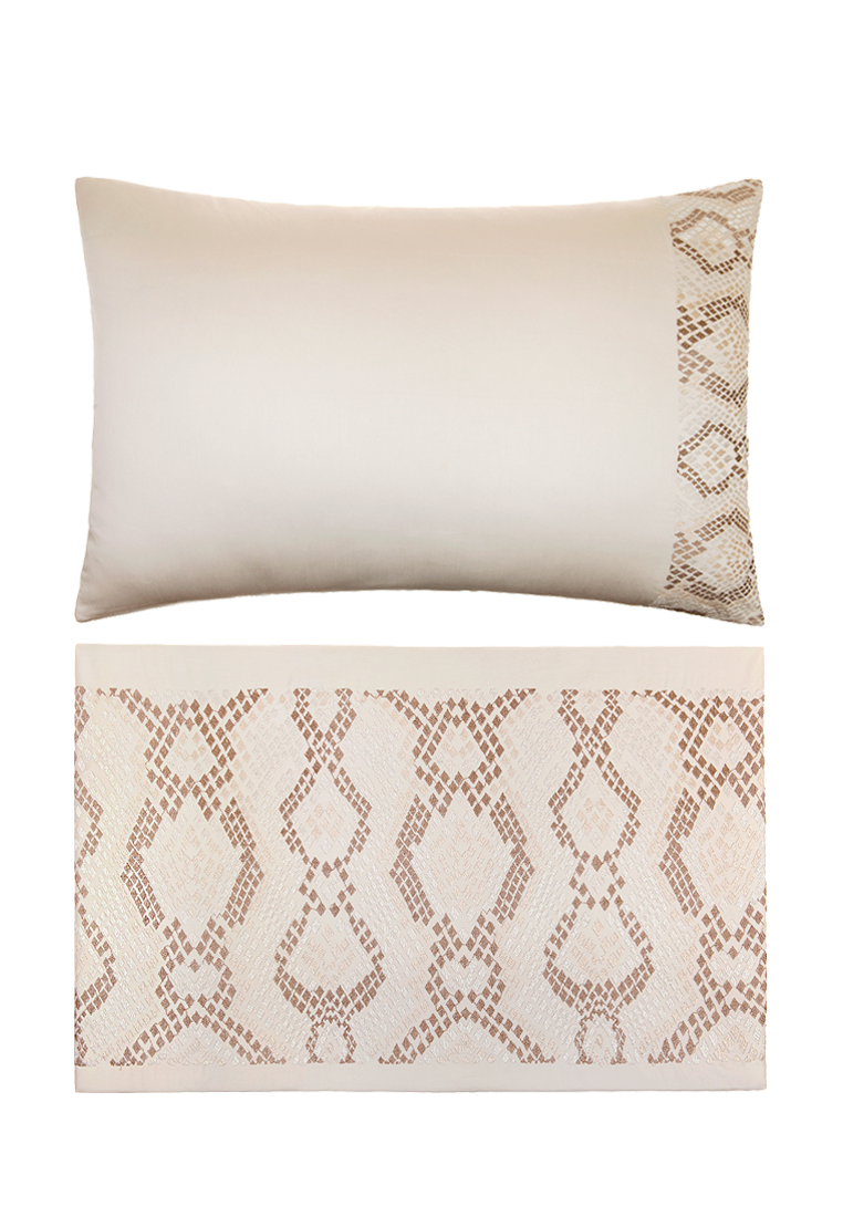 Пододеяльник SNAKE, Хлопок 100%, сатин, серо-бежевый вид 4