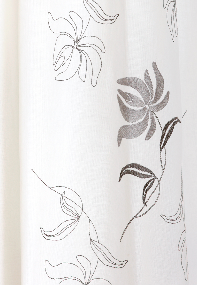 Штора на зав.с подхватом "ЛИЛИЯ",  р-р: 200х300, белый/серый вид 3