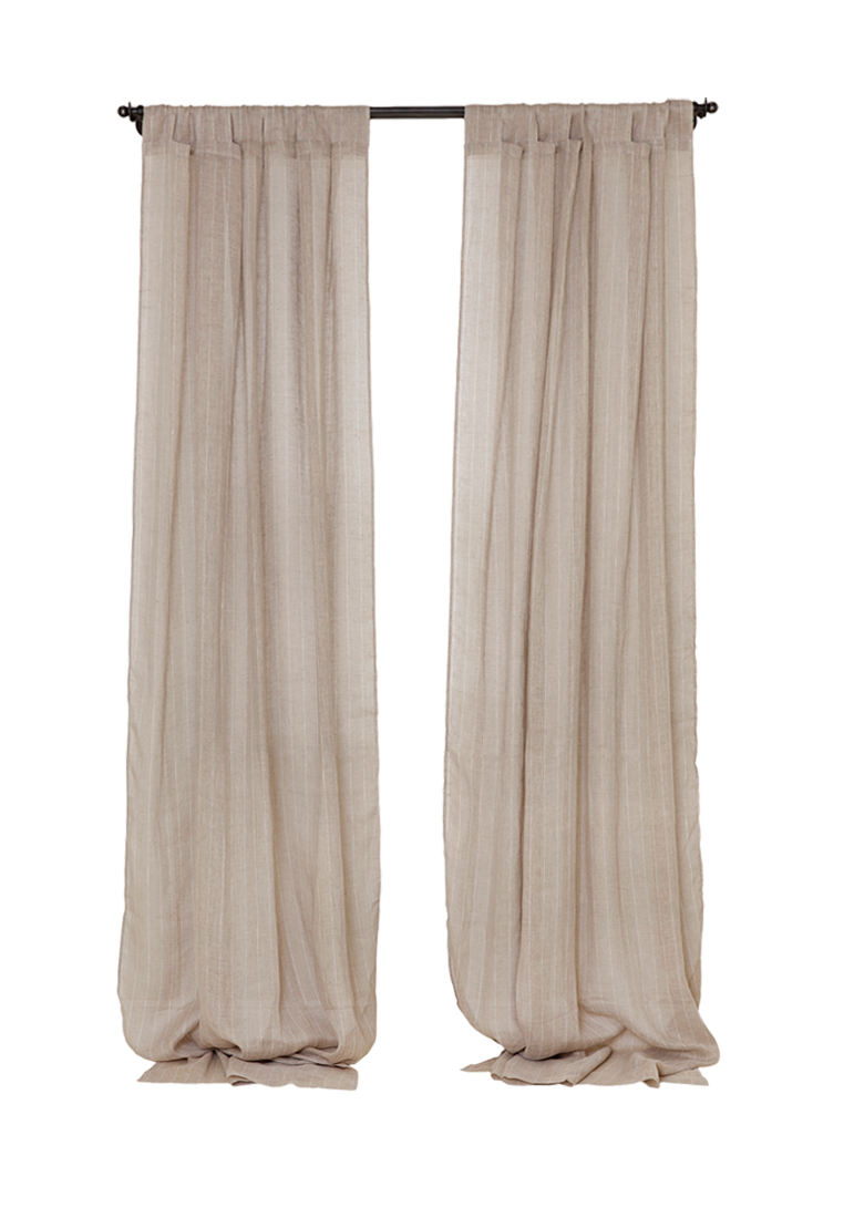 Штора "TIMELESS",  р-р: 160х300, серый/белый 2 шт.,