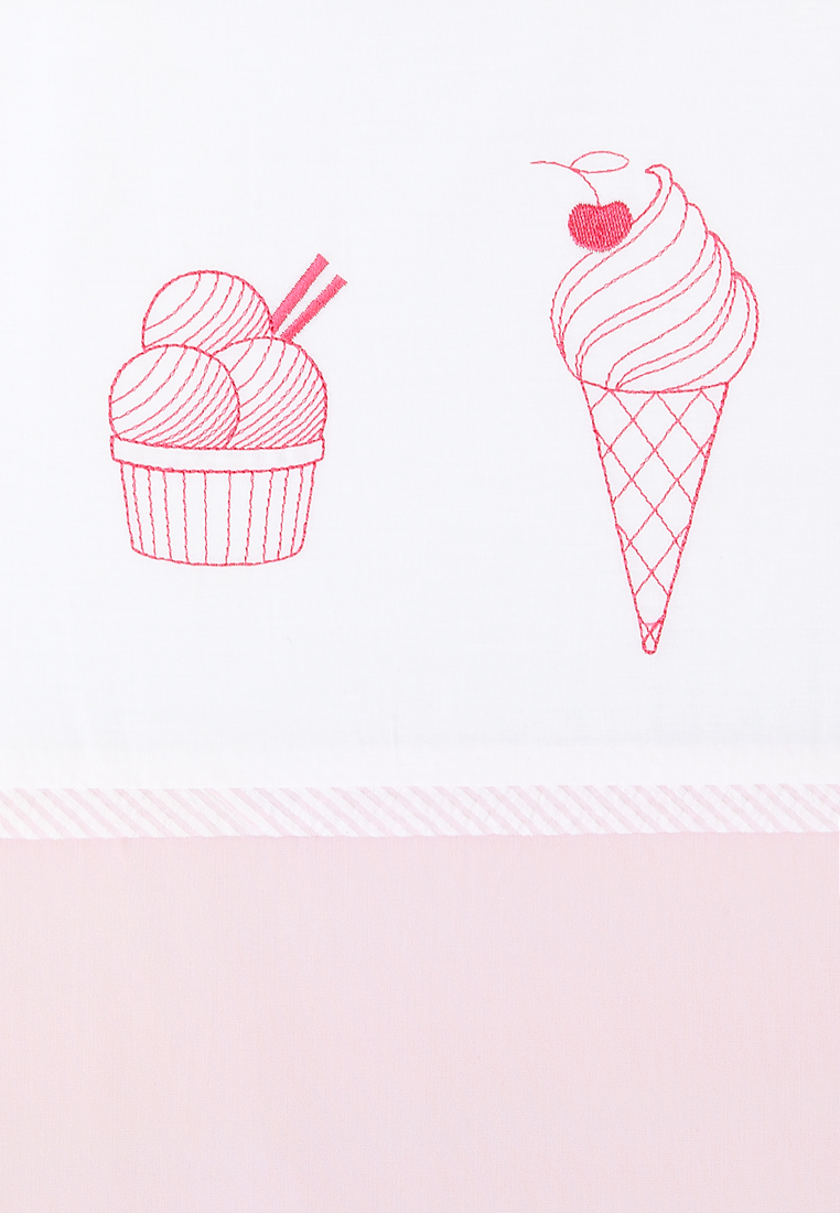 Комплект  постельного белья ICECREAM, перкаль, белый/розовый вид 3