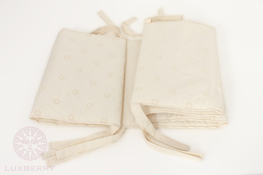 Чехол для бортика "КРУЖОЧКИ", бежевый вид 2