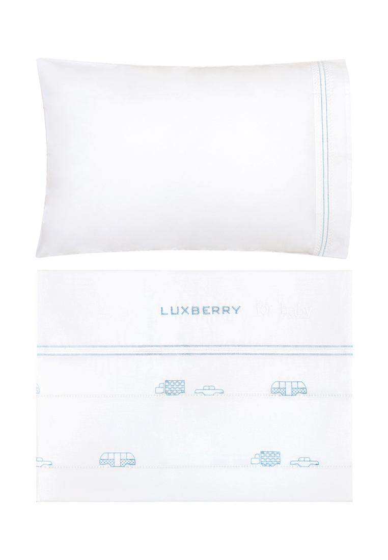 Бортик "МАШИНКИ", белый/голубой вид 2