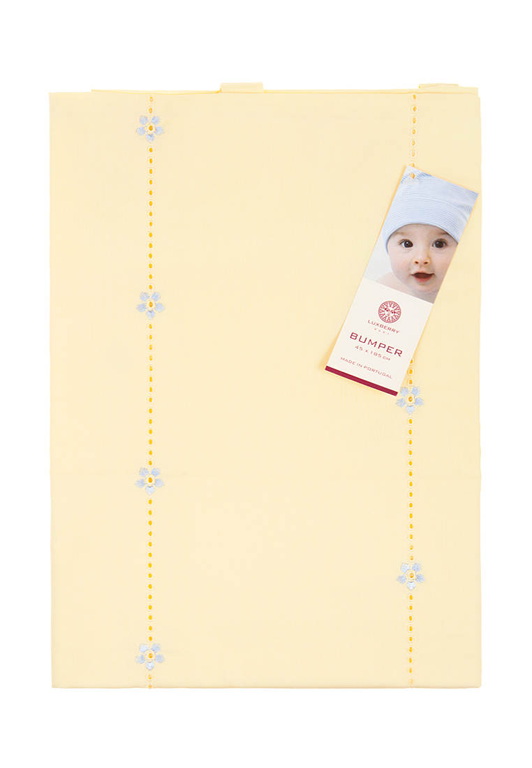 Чехол для бортика "НЕЗАБУДКИ", банановый/белый