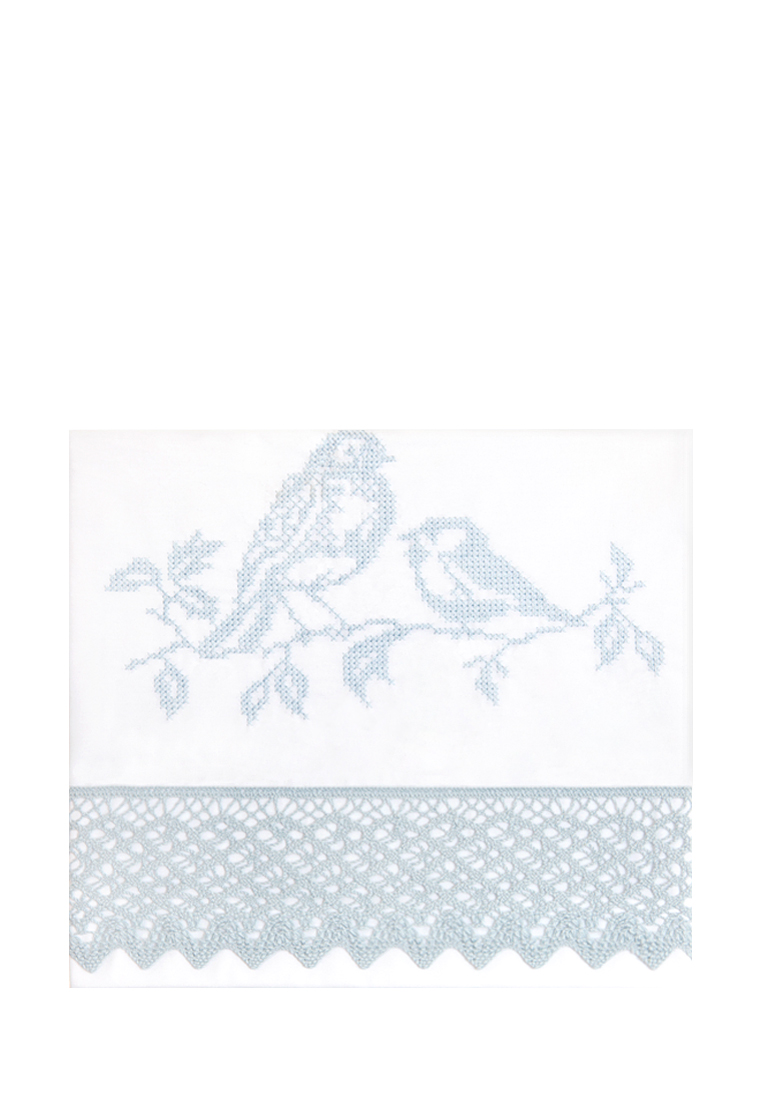 Чехол для бортика "СИНИЧКИ", белый/голубой