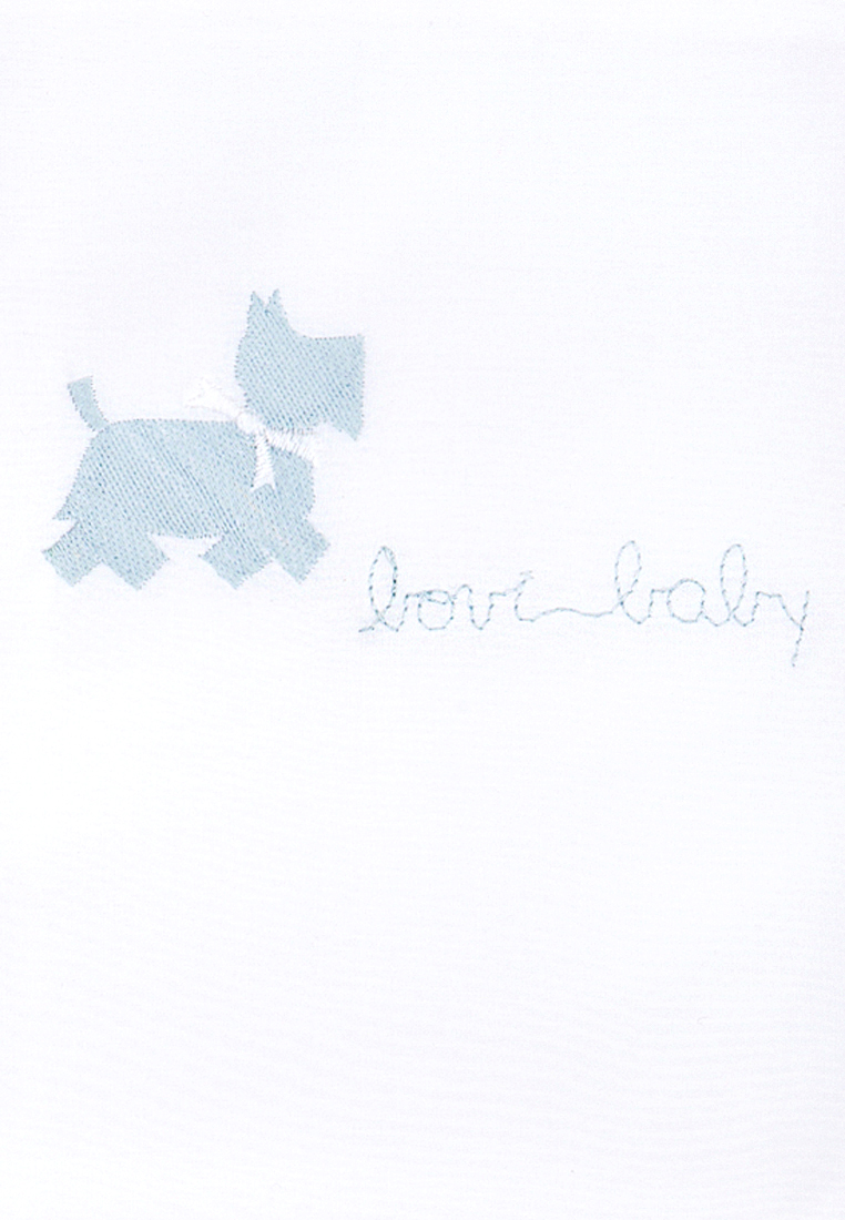 Чехол для бортика "СОБАЧКИ NEW", голубой/белый вид 2