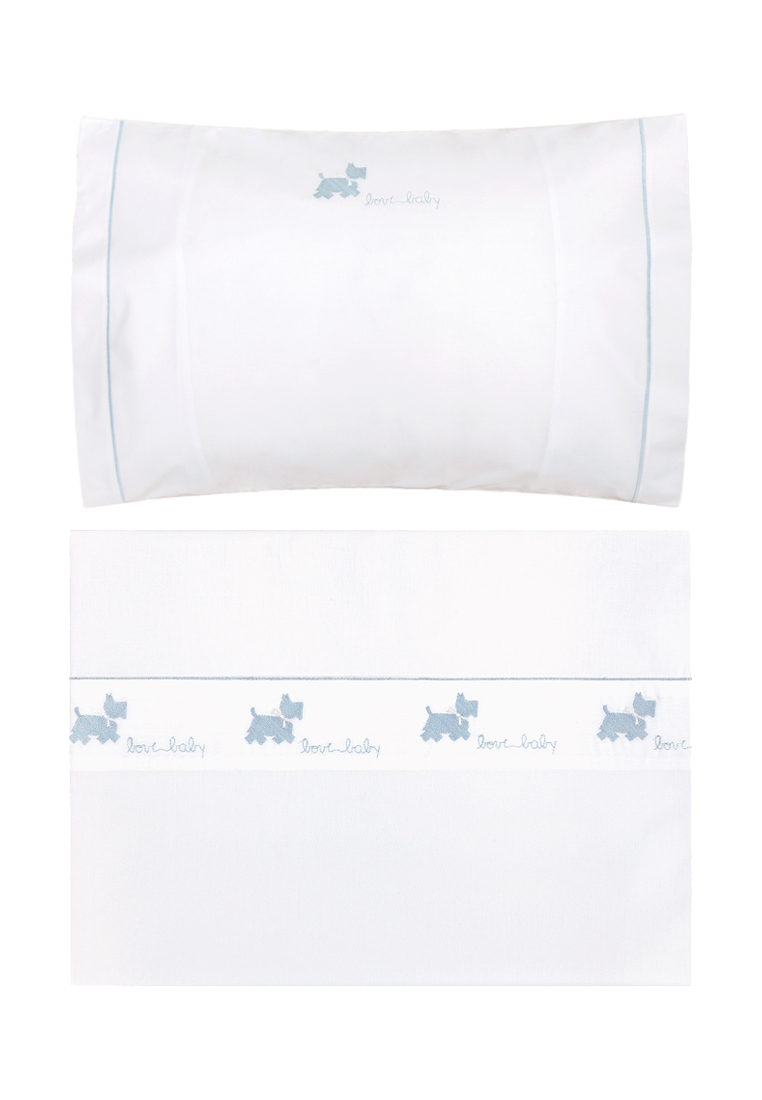 Чехол для бортика "СОБАЧКИ NEW", голубой/белый