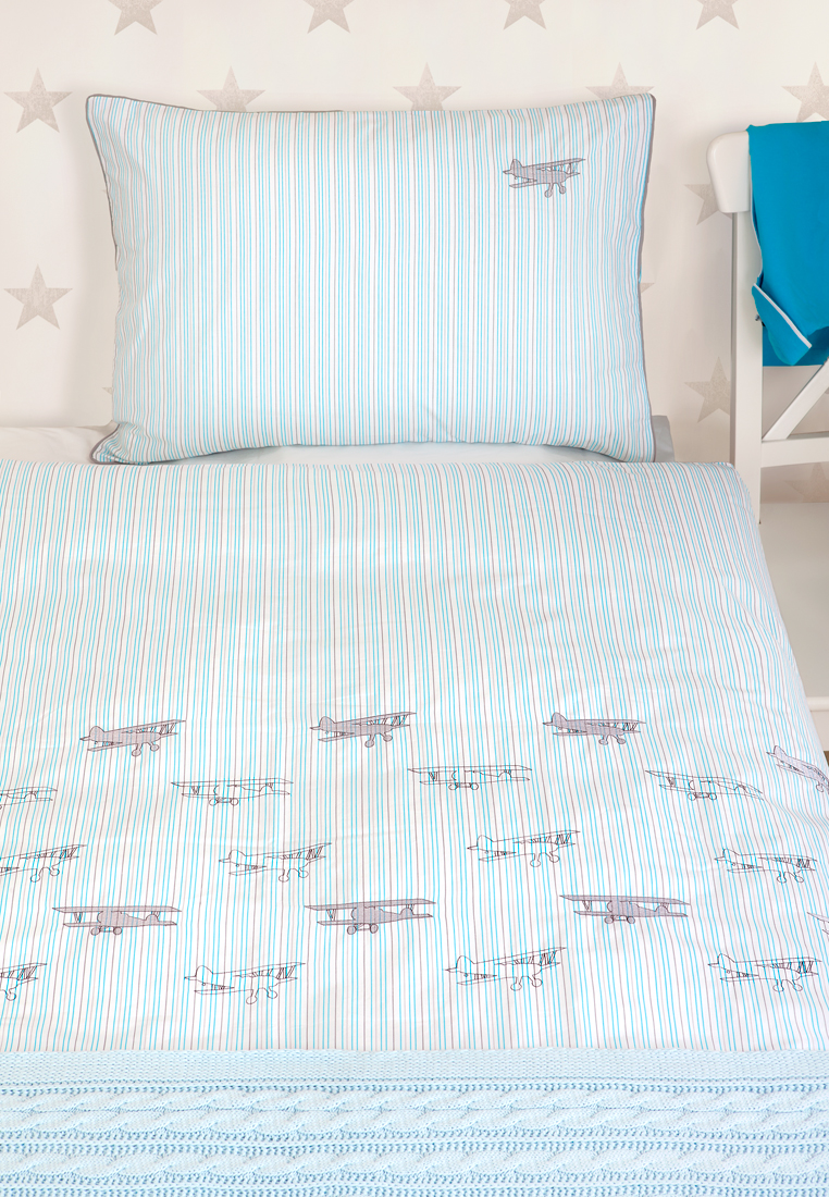 Комплект  постельного белья AVIATOR, перкаль, белый/серый вид 2