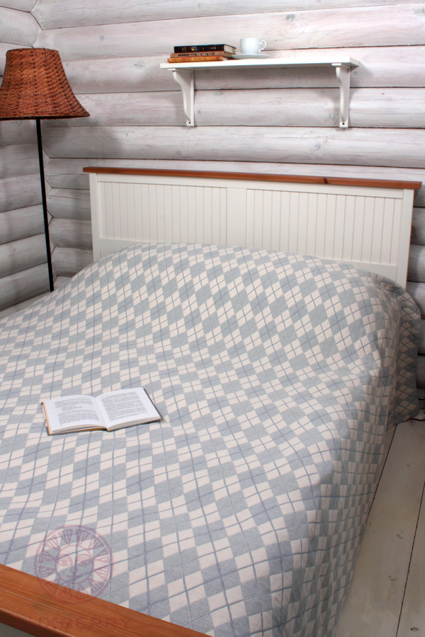 Покрывало "DALLAS", голубой/бежевый