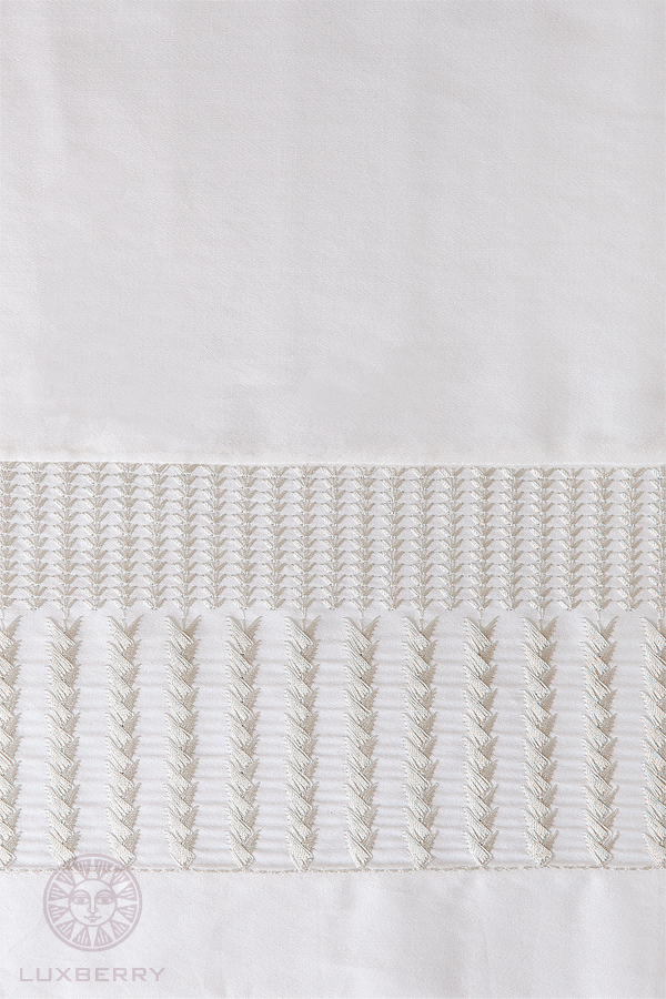 Наволочка FIELD, Хлопок 100%, сатин, белый/бежевый вид 2